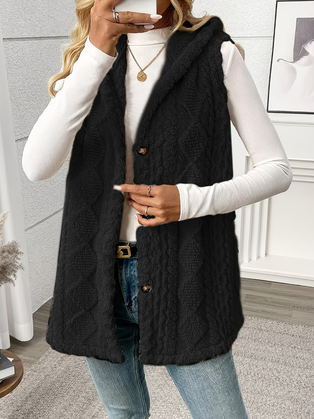 Novezzi™ | Rosie Textured Knit Drape Coat